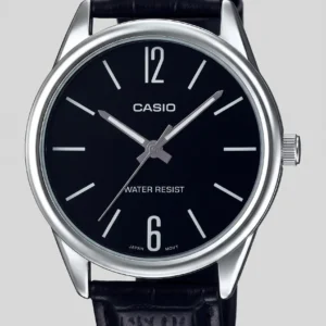 Reloj Casio MTP-V005L-1BU Original – Clásico Minimalista de Cuero Negro
