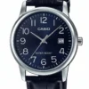 Reloj Casio MTP-V002L-1B Original – Clásico de Cuero Negro y Fechero